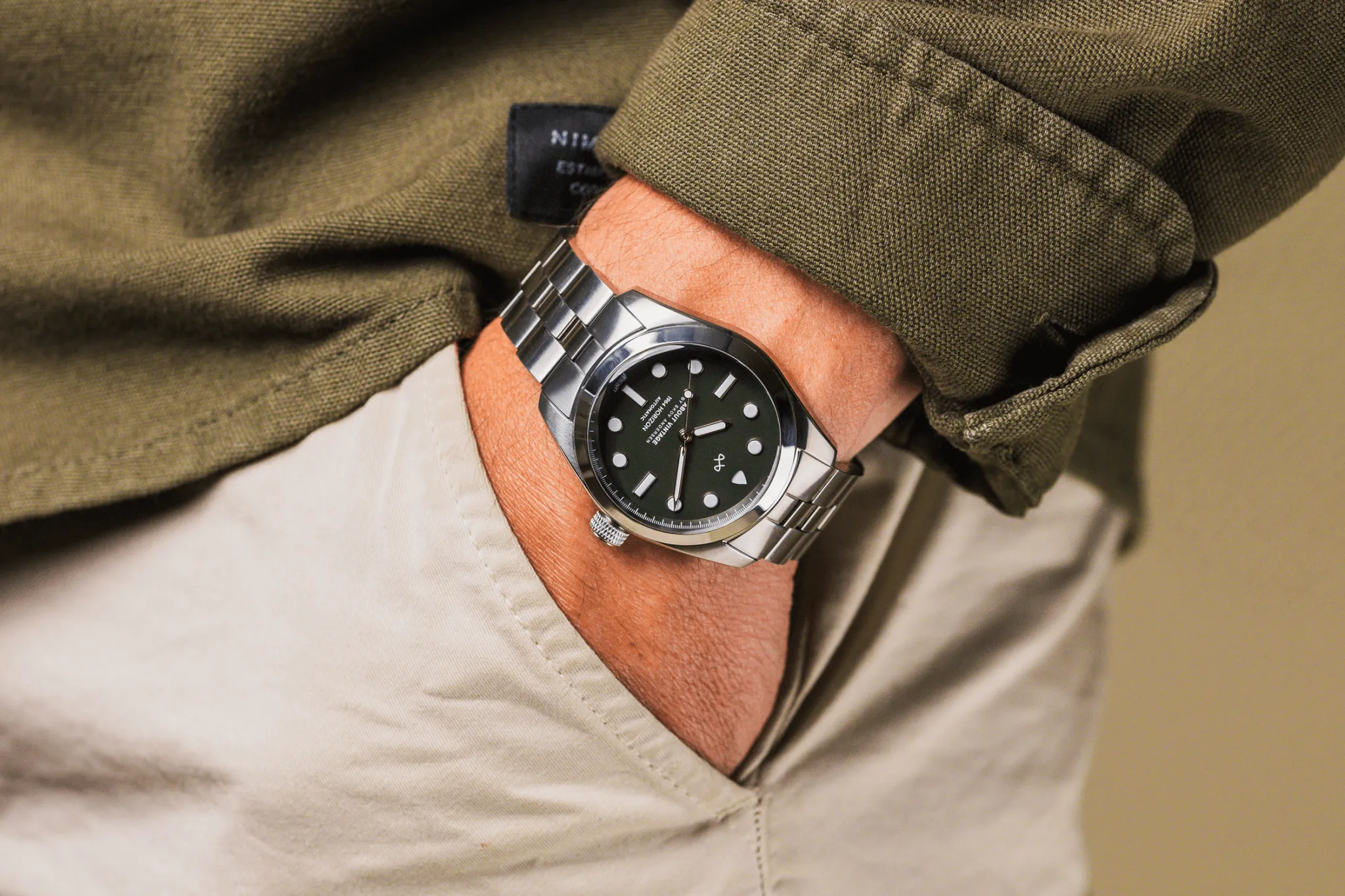 1964 Horizon Automatic. Steel / Matte Green