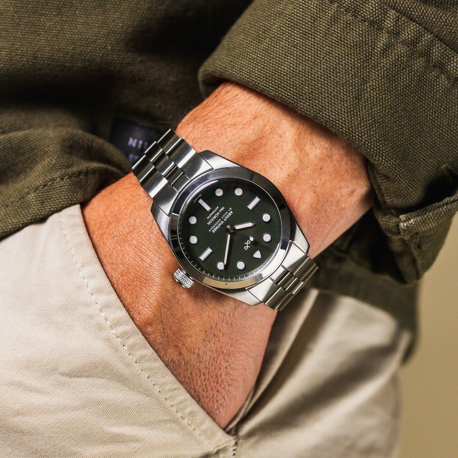 1964 Horizon Automatic. Steel / Matte Green