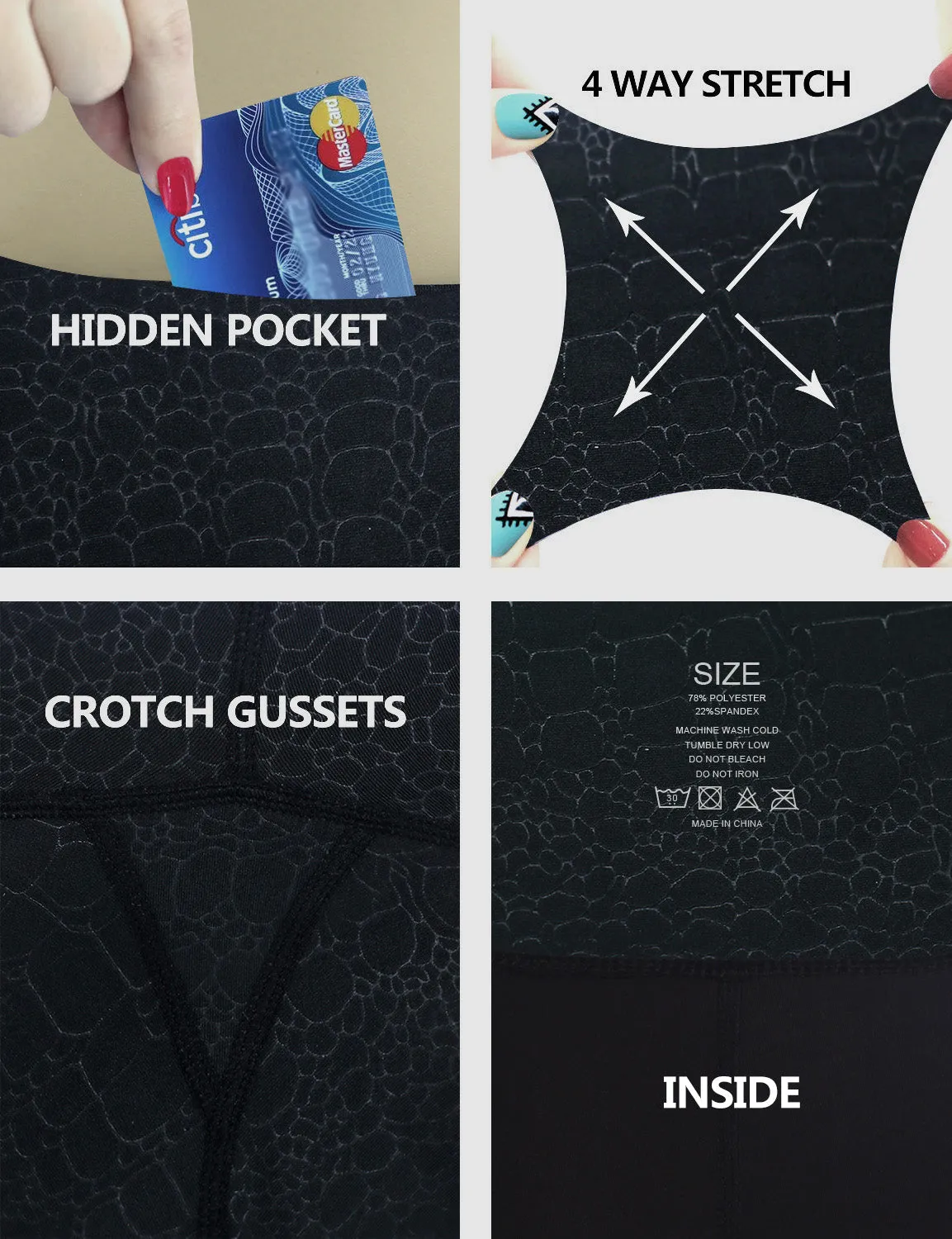 26" inseam 3D Printed Pilates Pants CROCODILE_Pilates