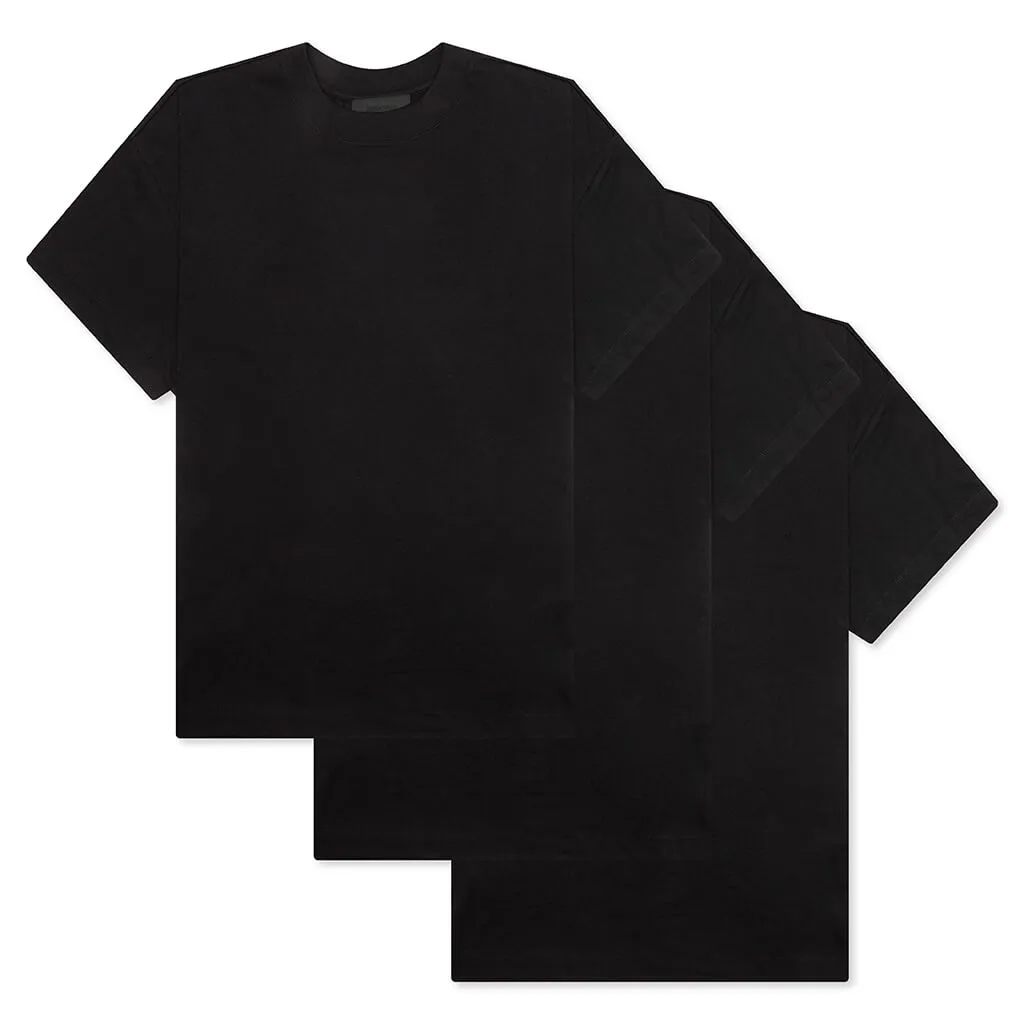 3-Pack Essential Tee - Black