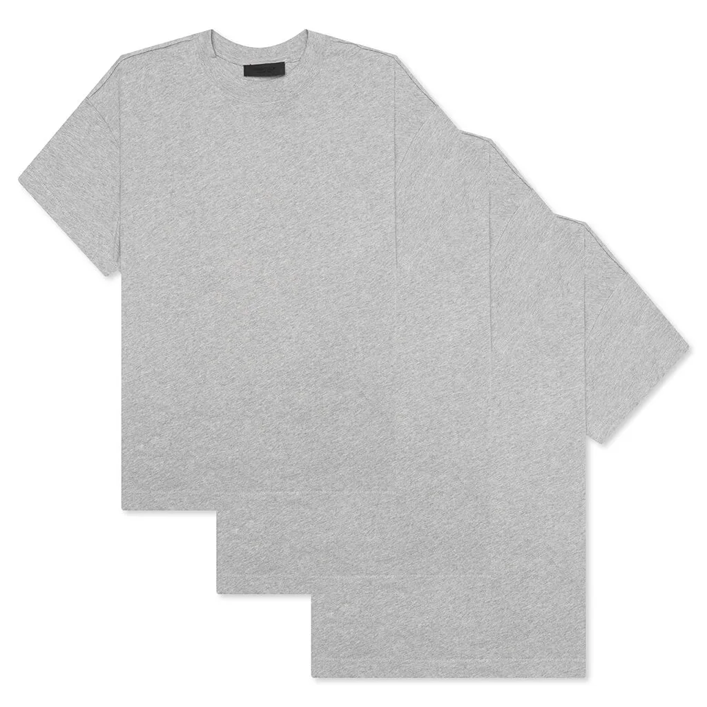 3-Pack Essential Tee - Dark Heather
