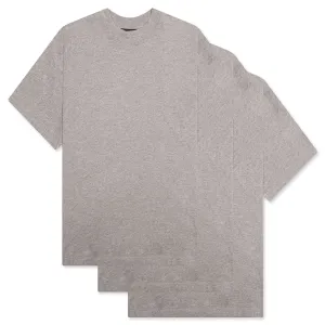 3 Pack Essential Tee - Heather Gray