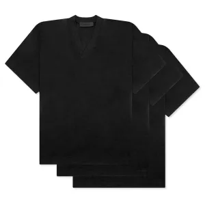 3-Pack Essential V-Neck Tee - Black