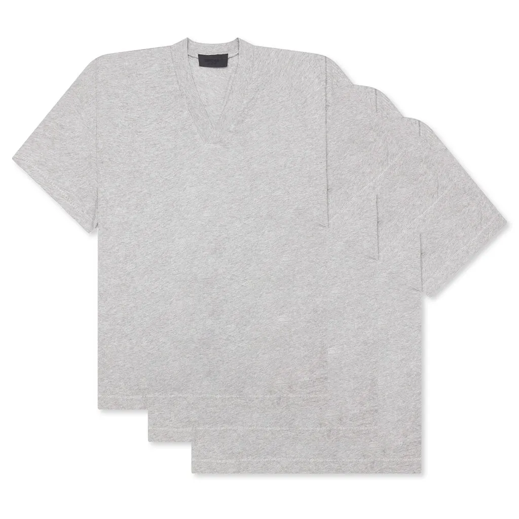 3-Pack Essential V-Neck Tee - Dark Heather