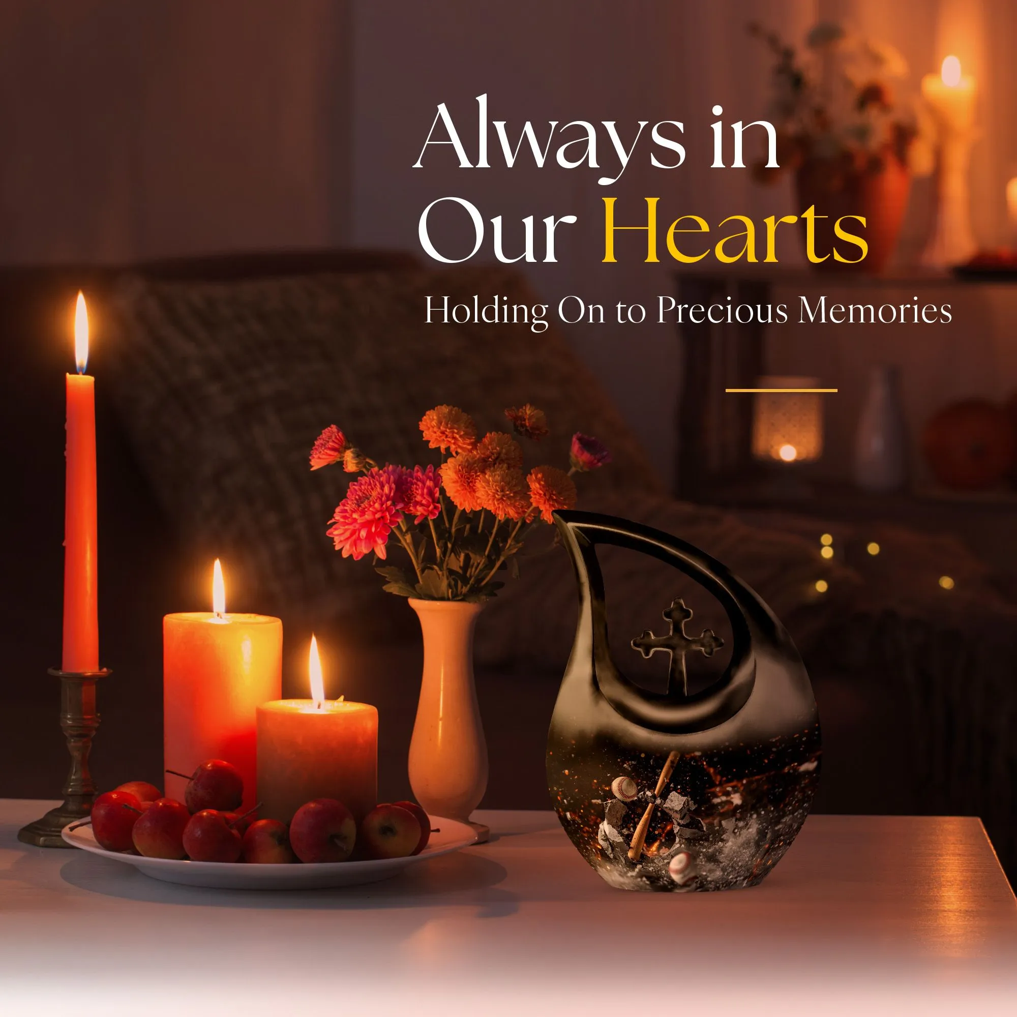 Affordable Baseball Tribute: Cross-Drop-Styled Memorial Urn