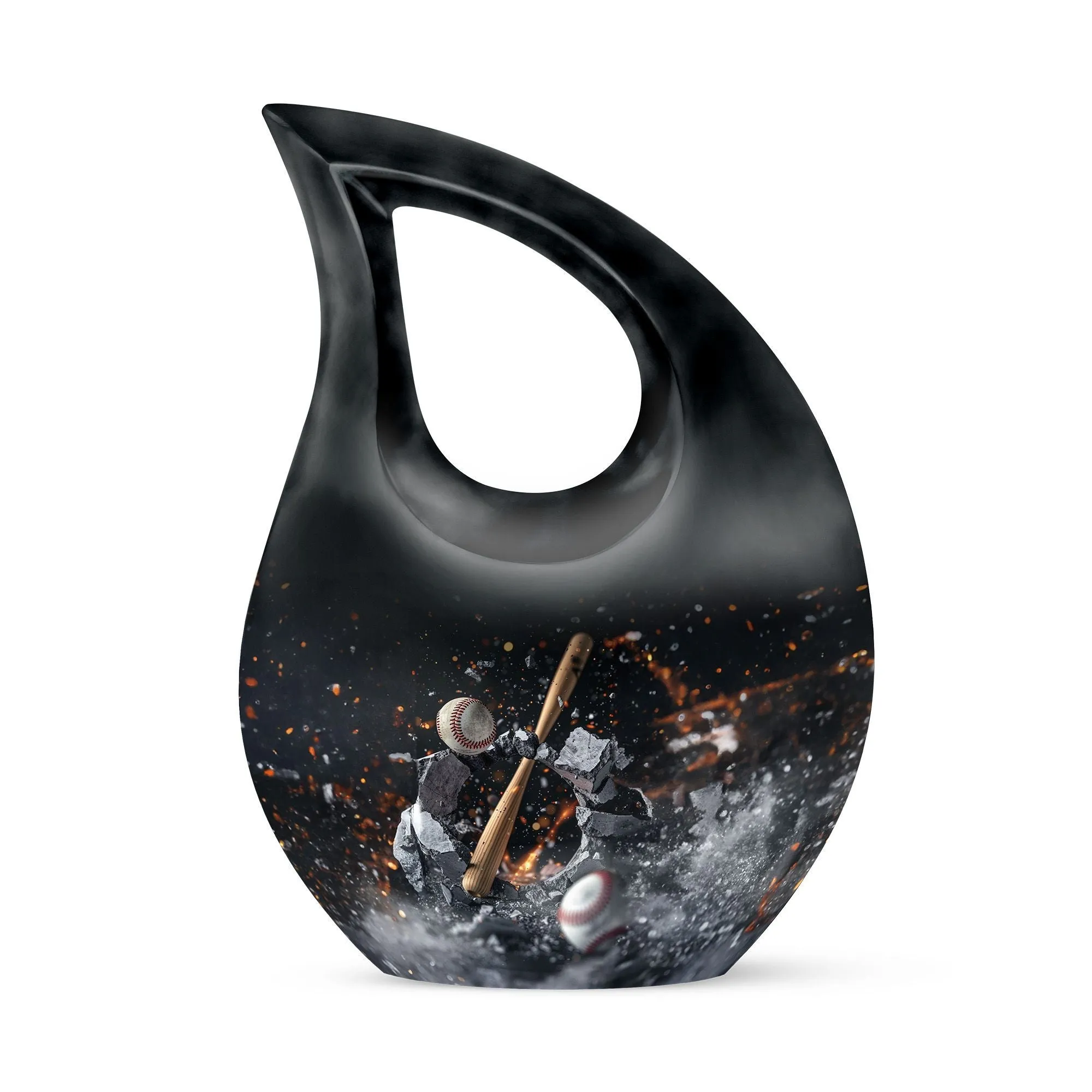 Affordable Baseball Tribute: Cross-Drop-Styled Memorial Urn