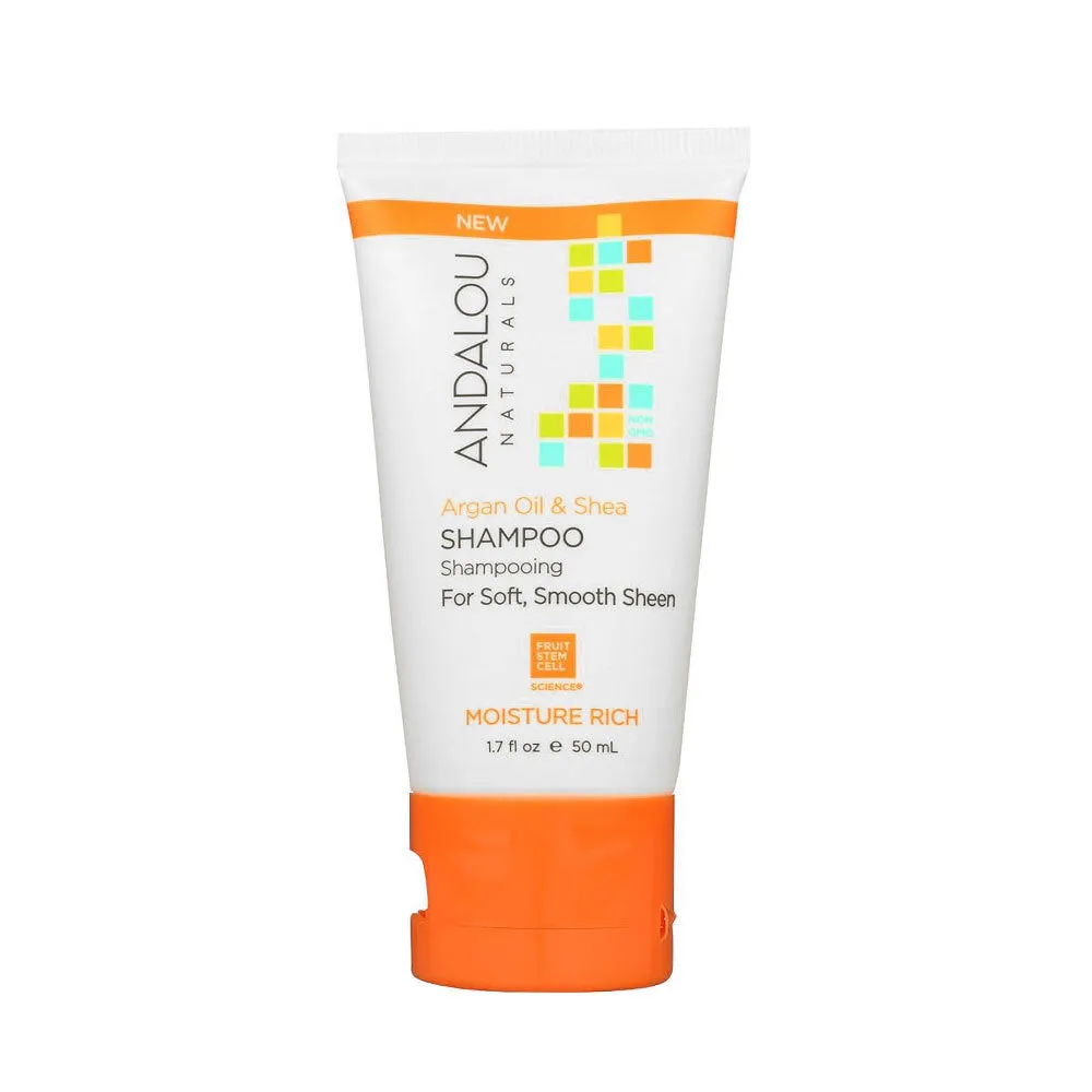 Andalou Naturals Argan Oil & Shea Moisture Rich Shampoo 50ml - Travel Size