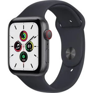 Apple Watch SE Cell 44mm Space Gray Aluminum - Midnight Sport Band MKRR3LL/A