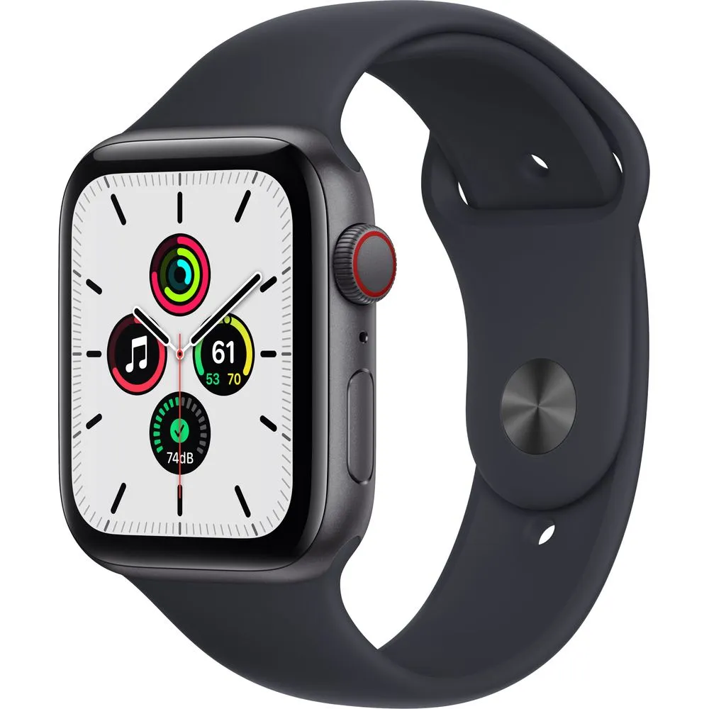 Apple Watch SE Cell 44mm Space Gray Aluminum - Midnight Sport Band MKRR3LL/A