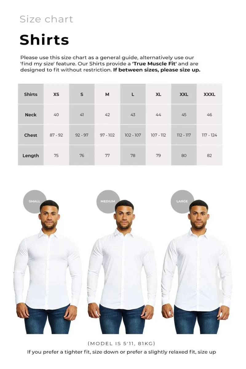 Athletic Fit Cutaway Collar Shirt in Black
