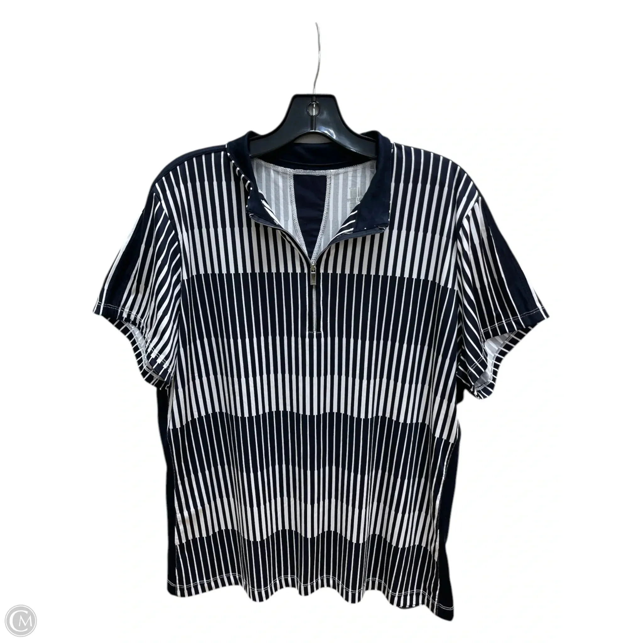 Athletic Top Short Sleeve By Tail In Navy, Size: 2x