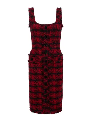 Aya Houndstooth Midi Dress