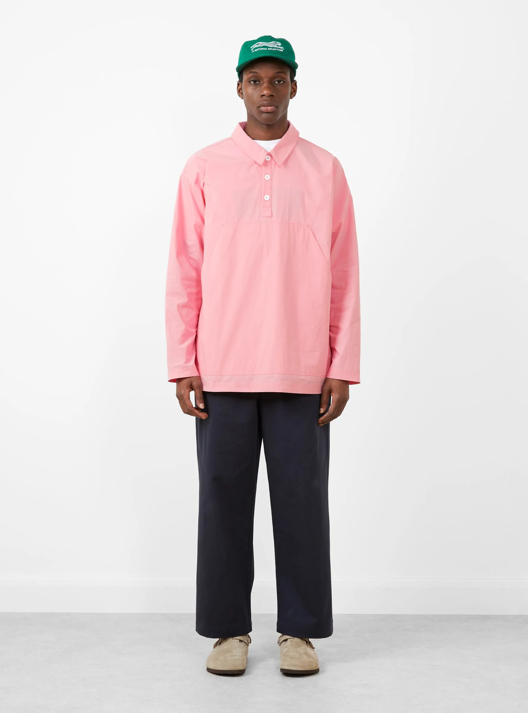 Big Pocket Smock Shirt Pink