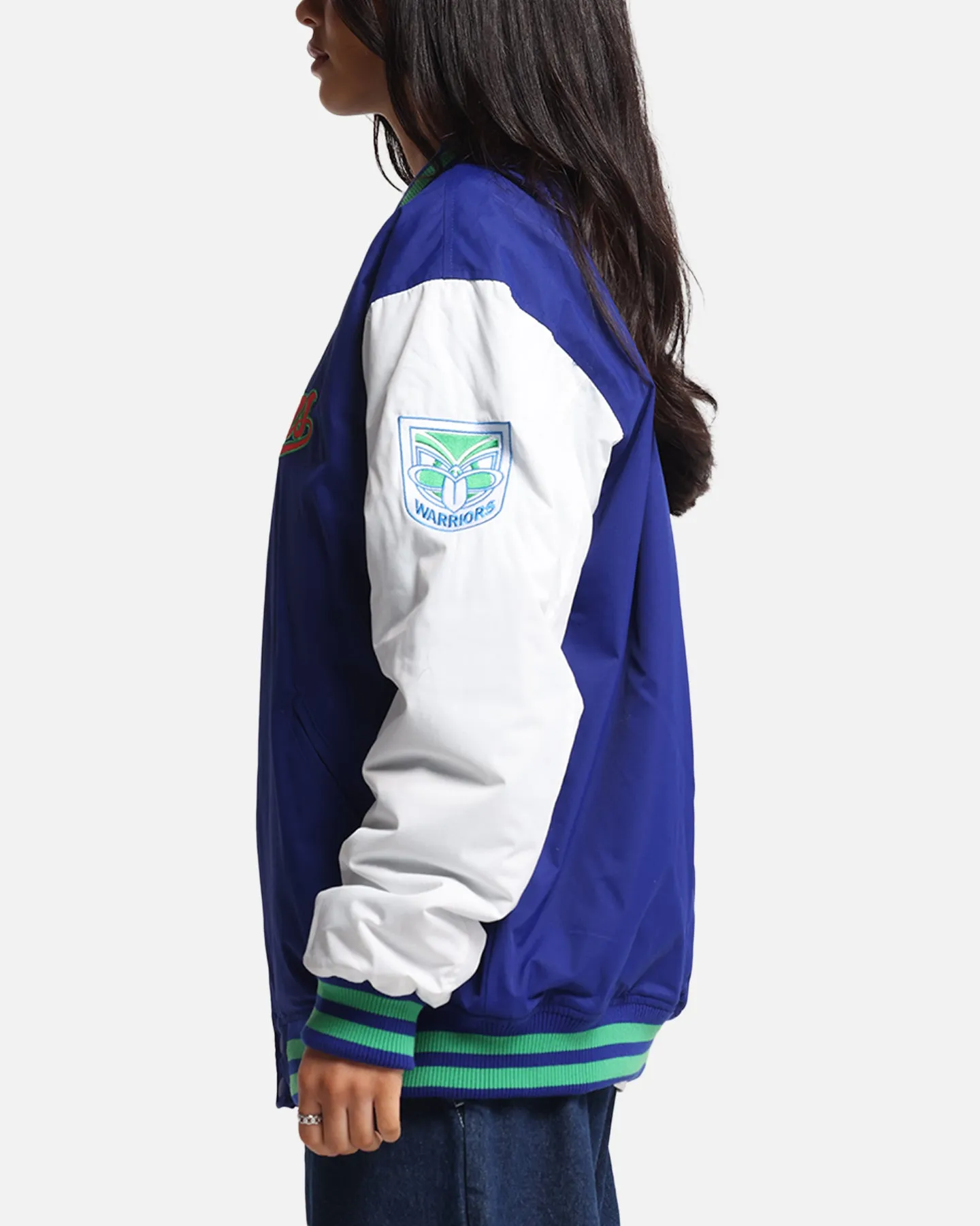 Bleacher Athletic New Zealand Warriors NRL 1908 Baseball Varsity Jacket Official Team Colour