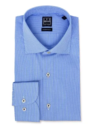 Blue Gingham Sport Shirt