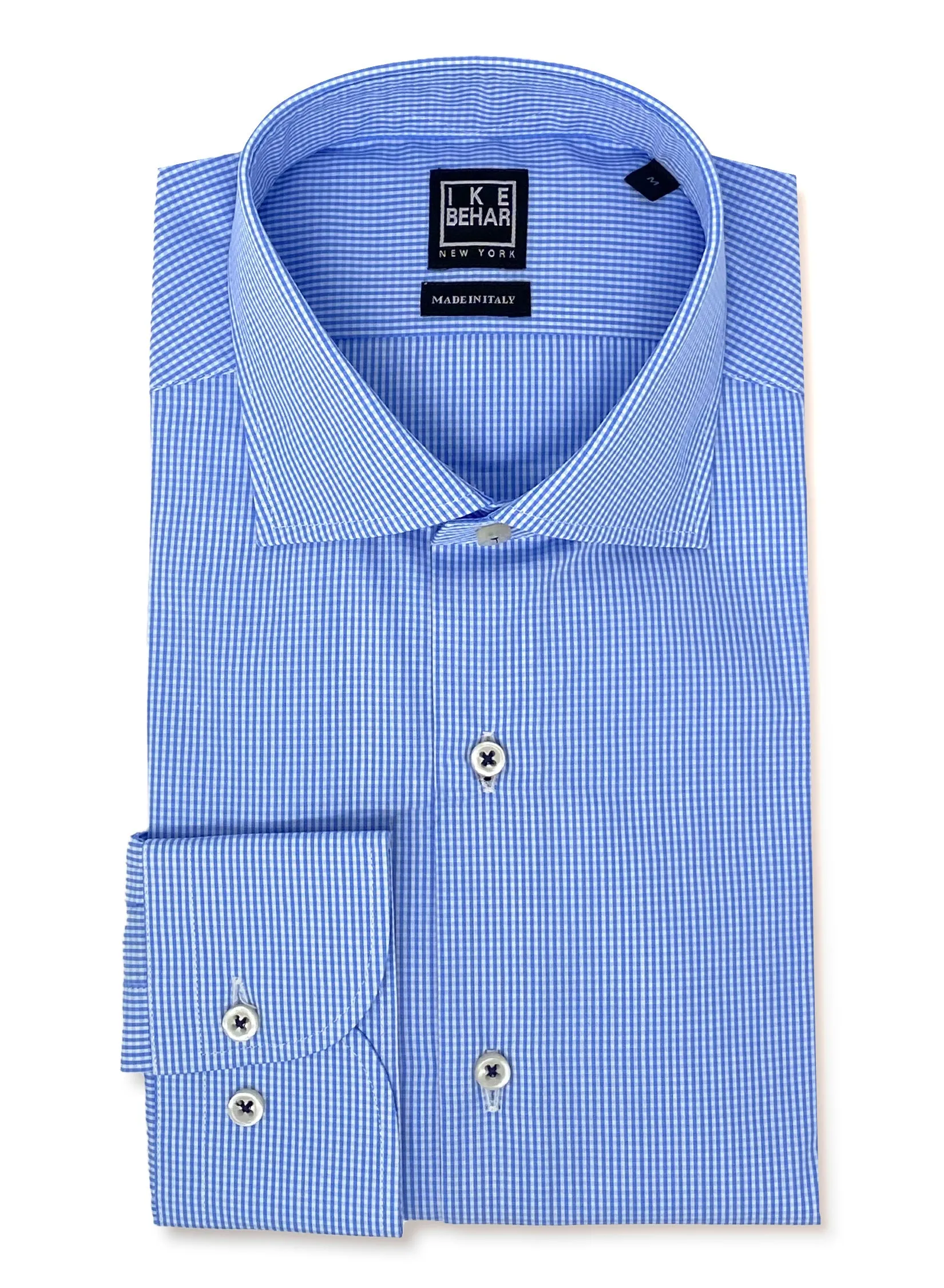Blue Gingham Sport Shirt