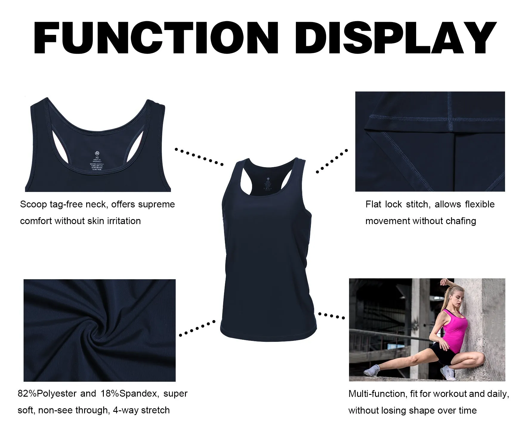 BUBBLELIME 82N/18S Tank Top_Running