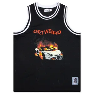 Burnout Basketball Jersey - Black