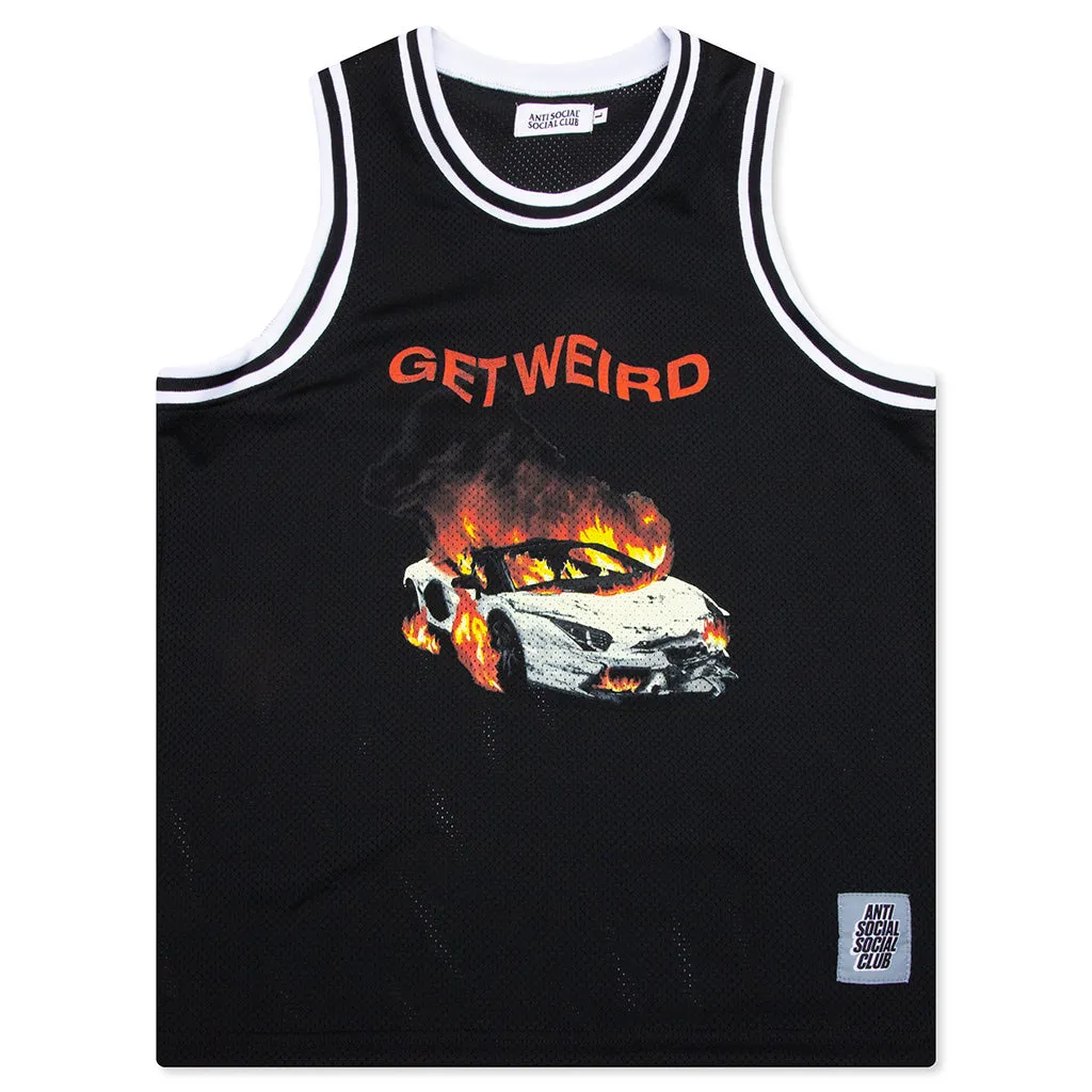Burnout Basketball Jersey - Black