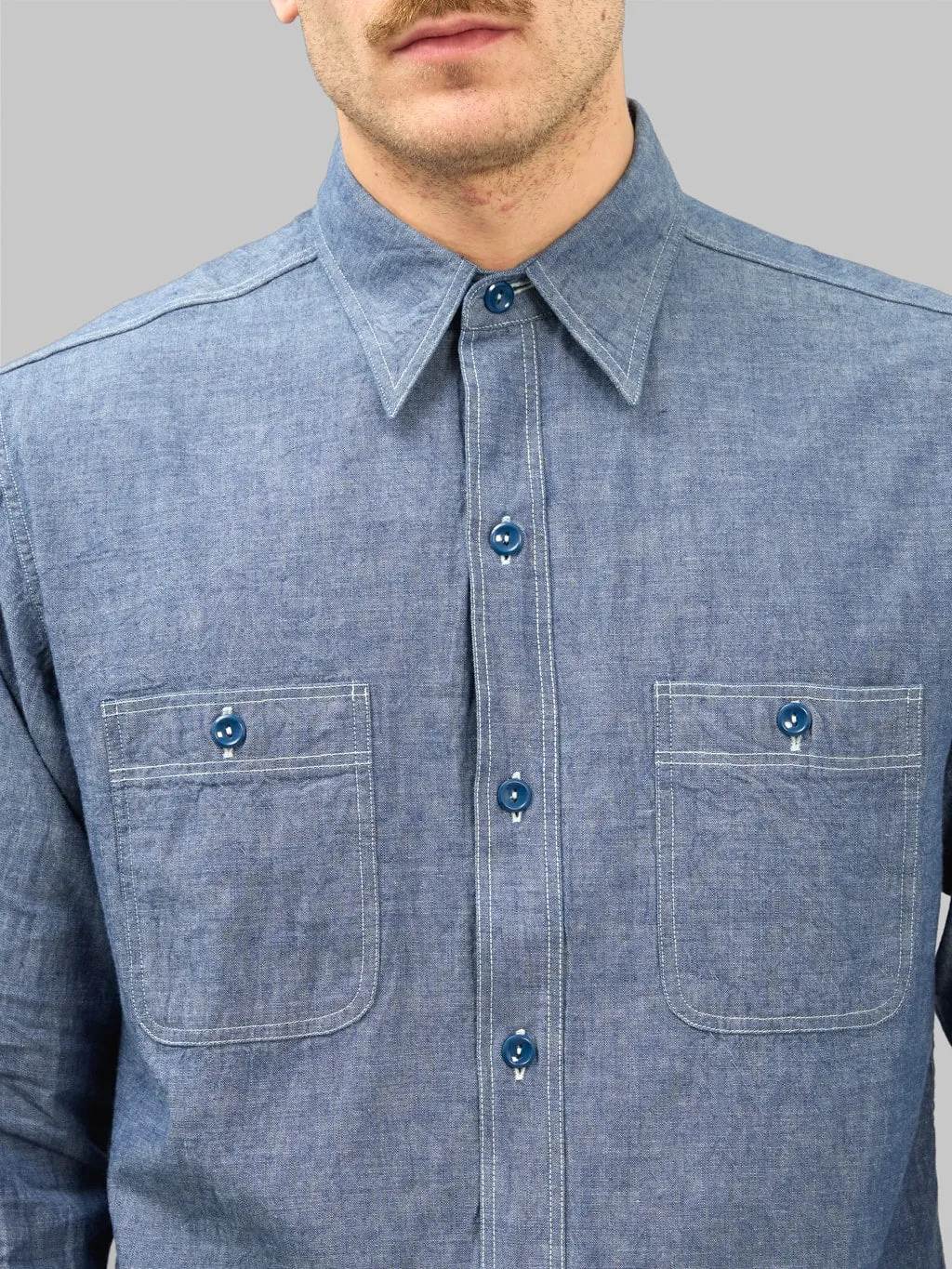Buzz Rickson's BR25995 Blue Chambray Work Shirt