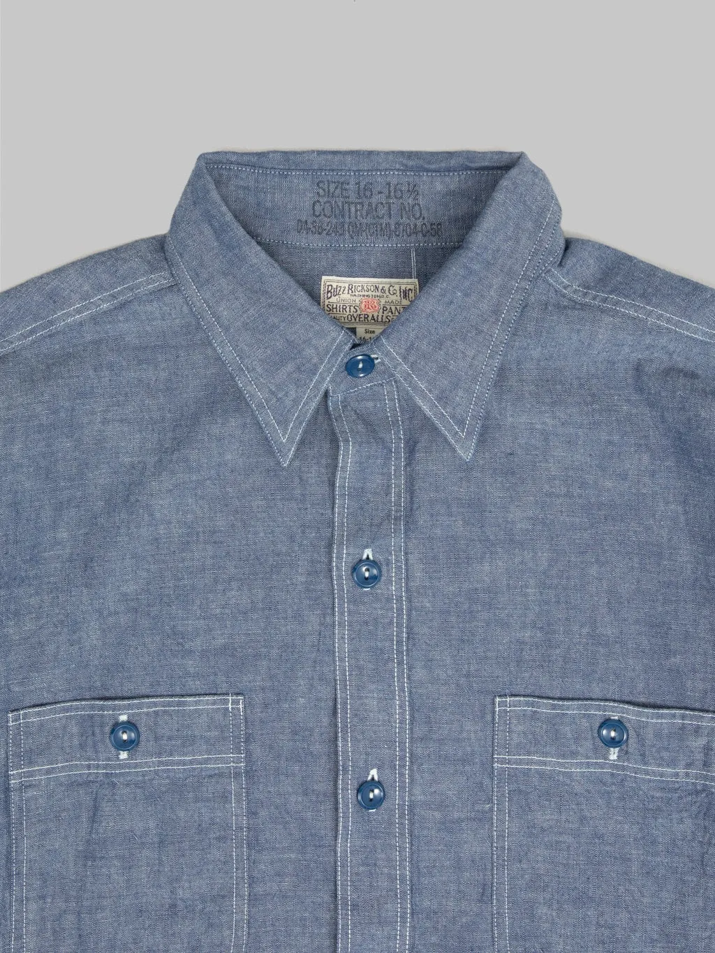 Buzz Rickson's BR25995 Blue Chambray Work Shirt