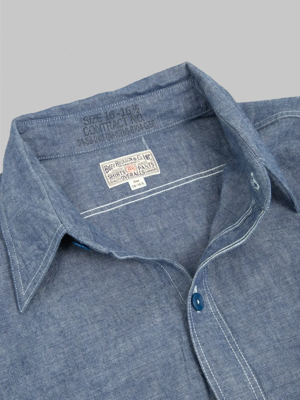 Buzz Rickson's BR25995 Blue Chambray Work Shirt