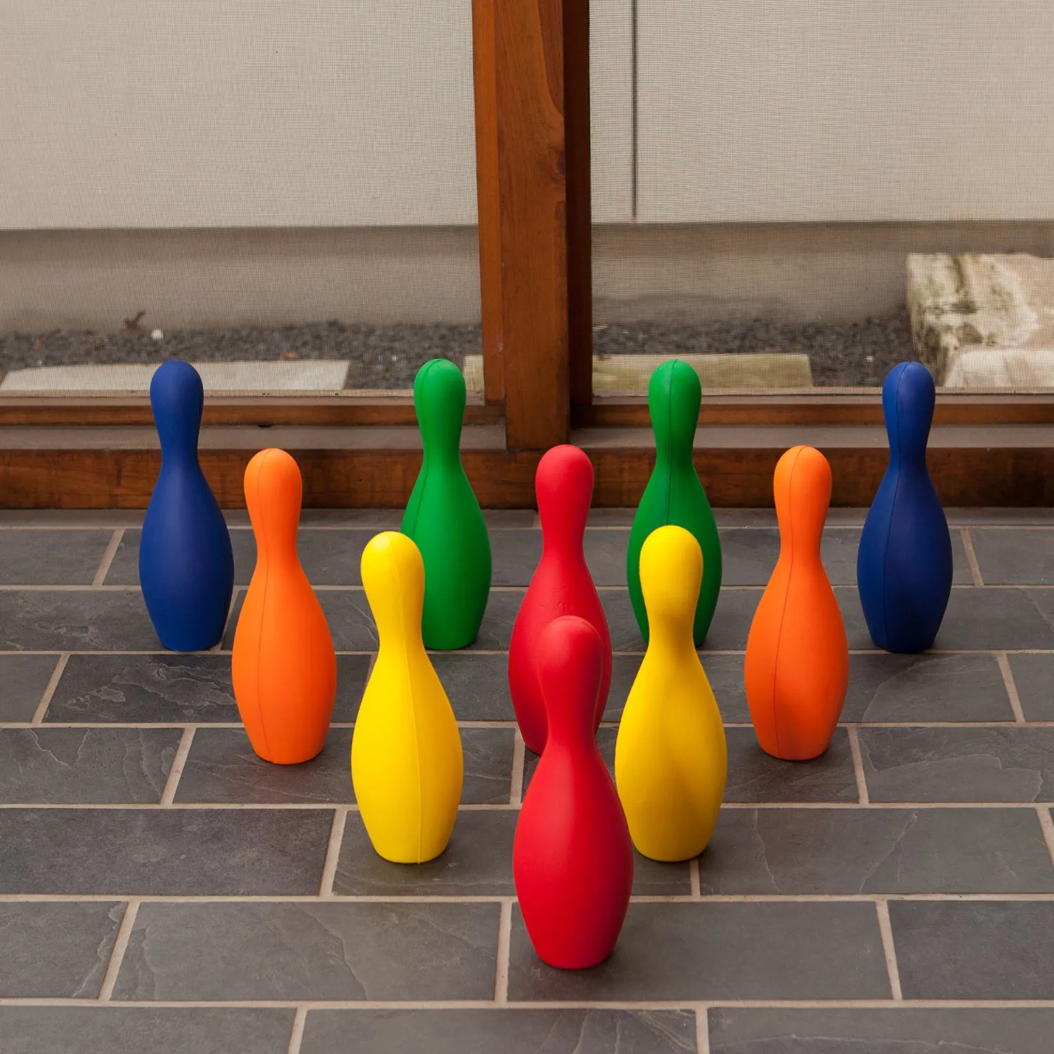 Champion Sports Colorful Foam Bowling Pin Set