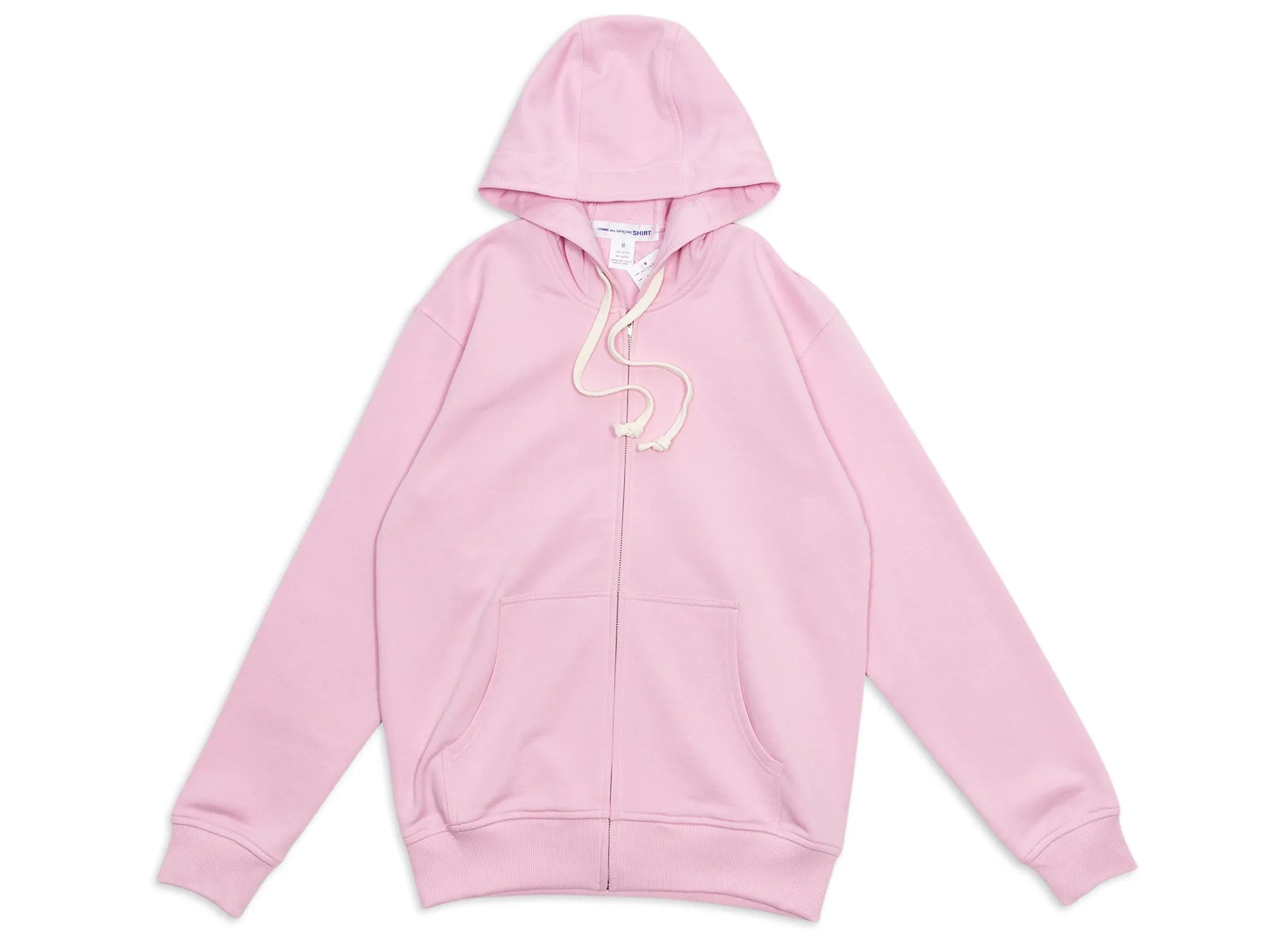 Comme des Garçons SHIRT Essential Zip Up Hoodie in Pink xld