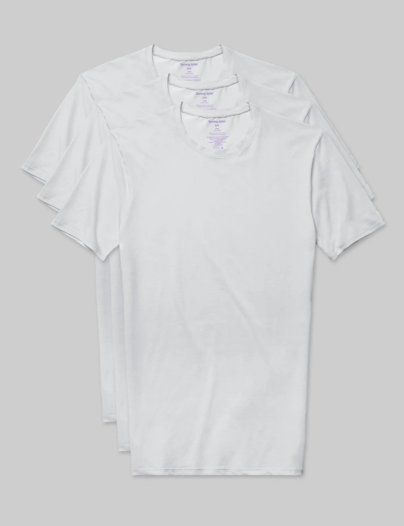 Cool Cotton Crew Neck Stay-Tucked Undershirt (3-Pack)