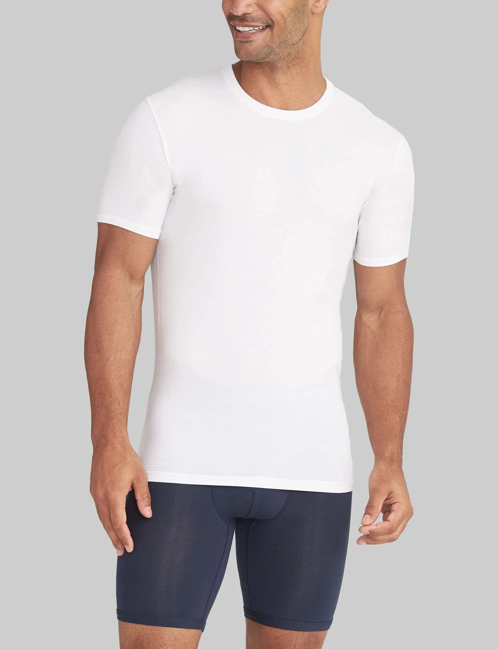 Cool Cotton Crew Neck Stay-Tucked Undershirt (3-Pack)