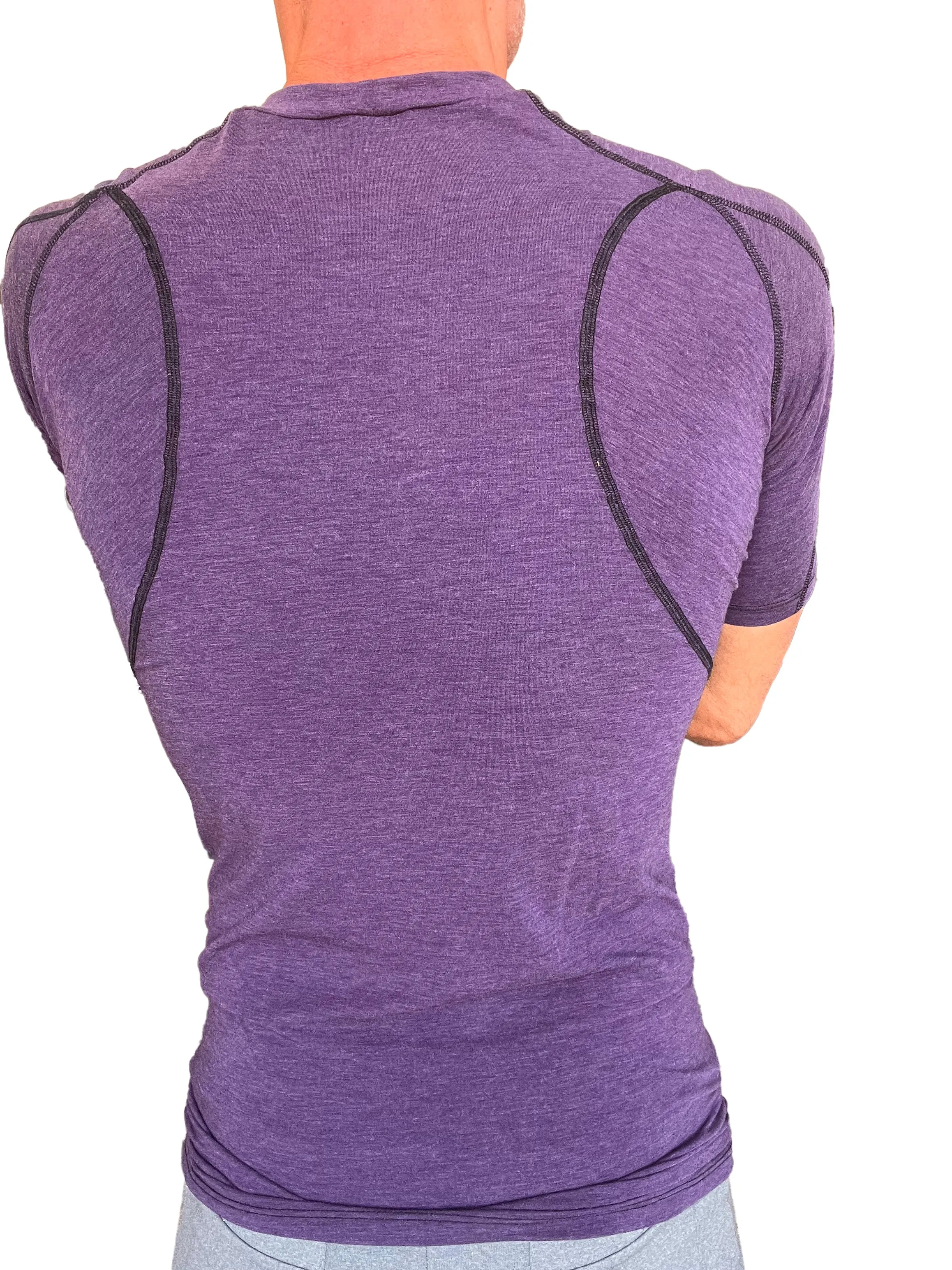 Designer Raglan Crew-Neck Tee (Eggplant Purple)