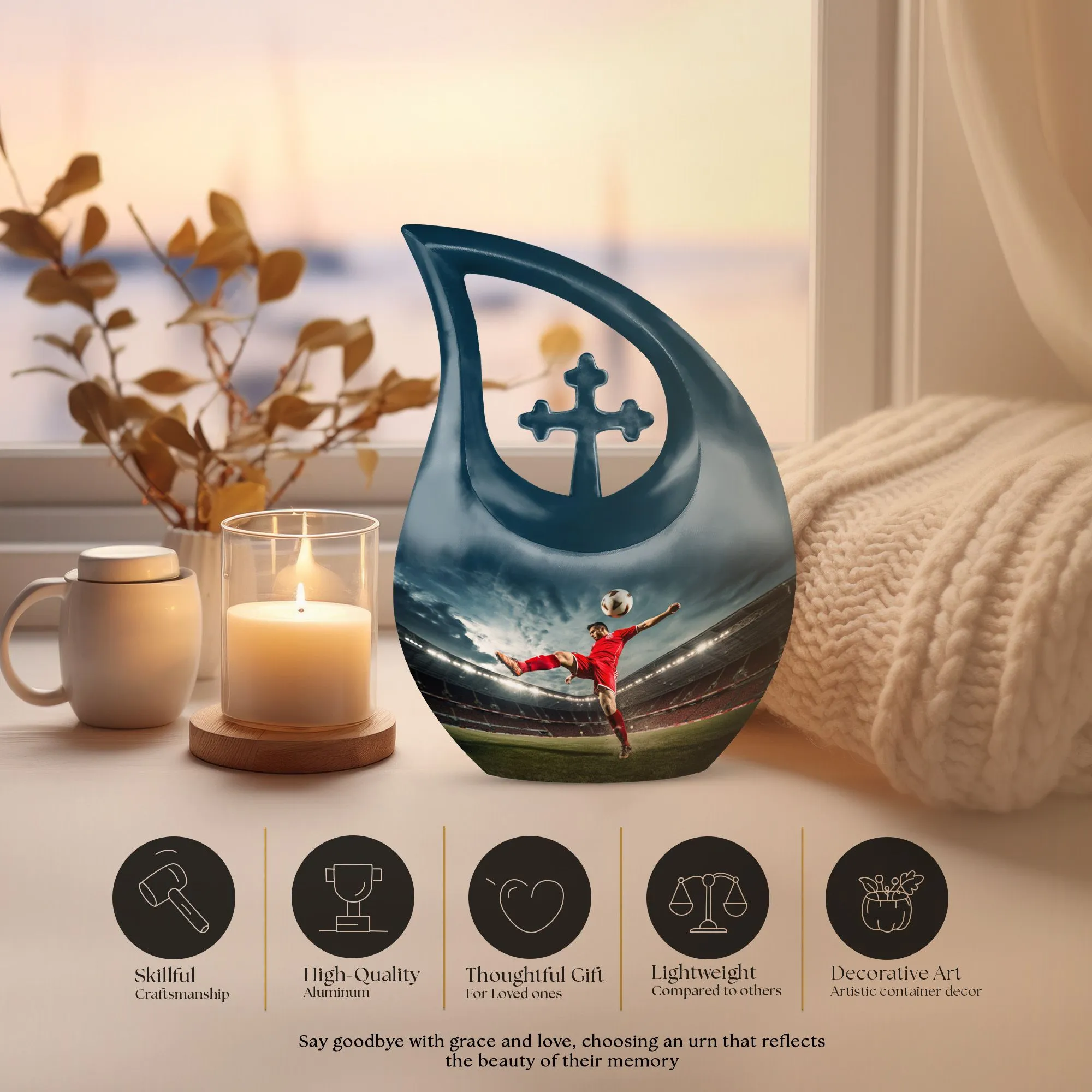 Discounted Memento Football Urn – A feel of Forever Love