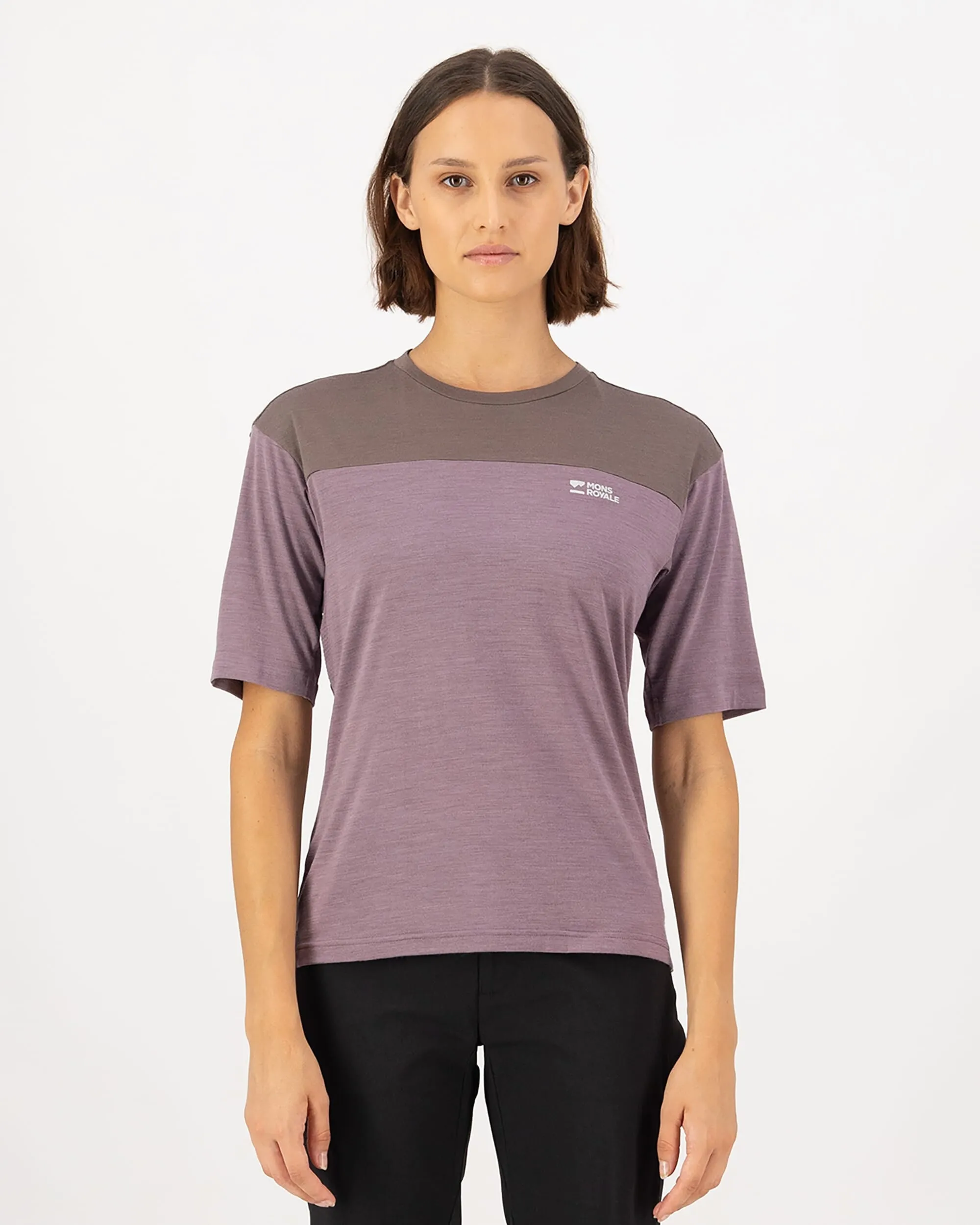 Diversion Merino Bike Jersey Short Sleeve - Mauve / Iron