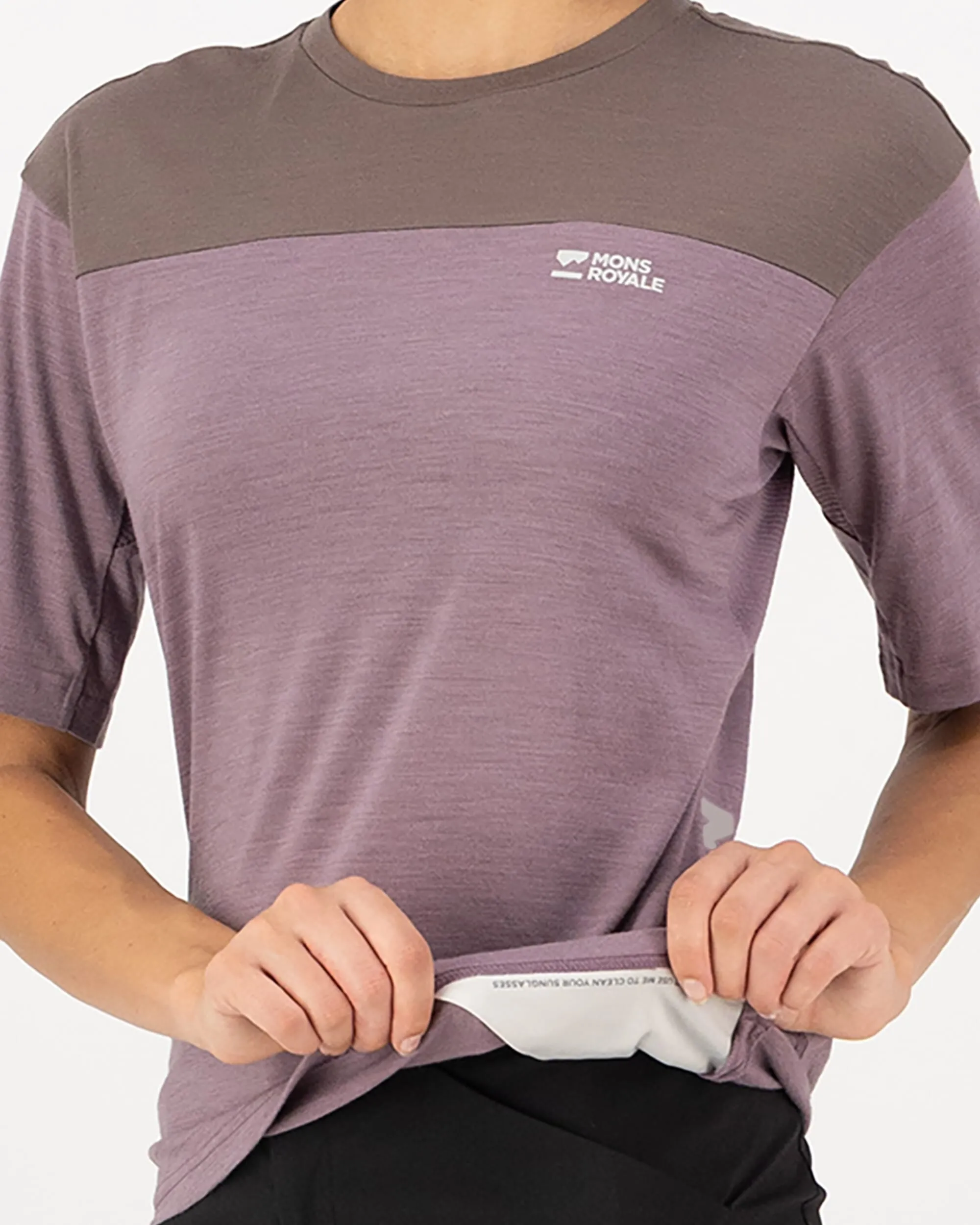 Diversion Merino Bike Jersey Short Sleeve - Mauve / Iron