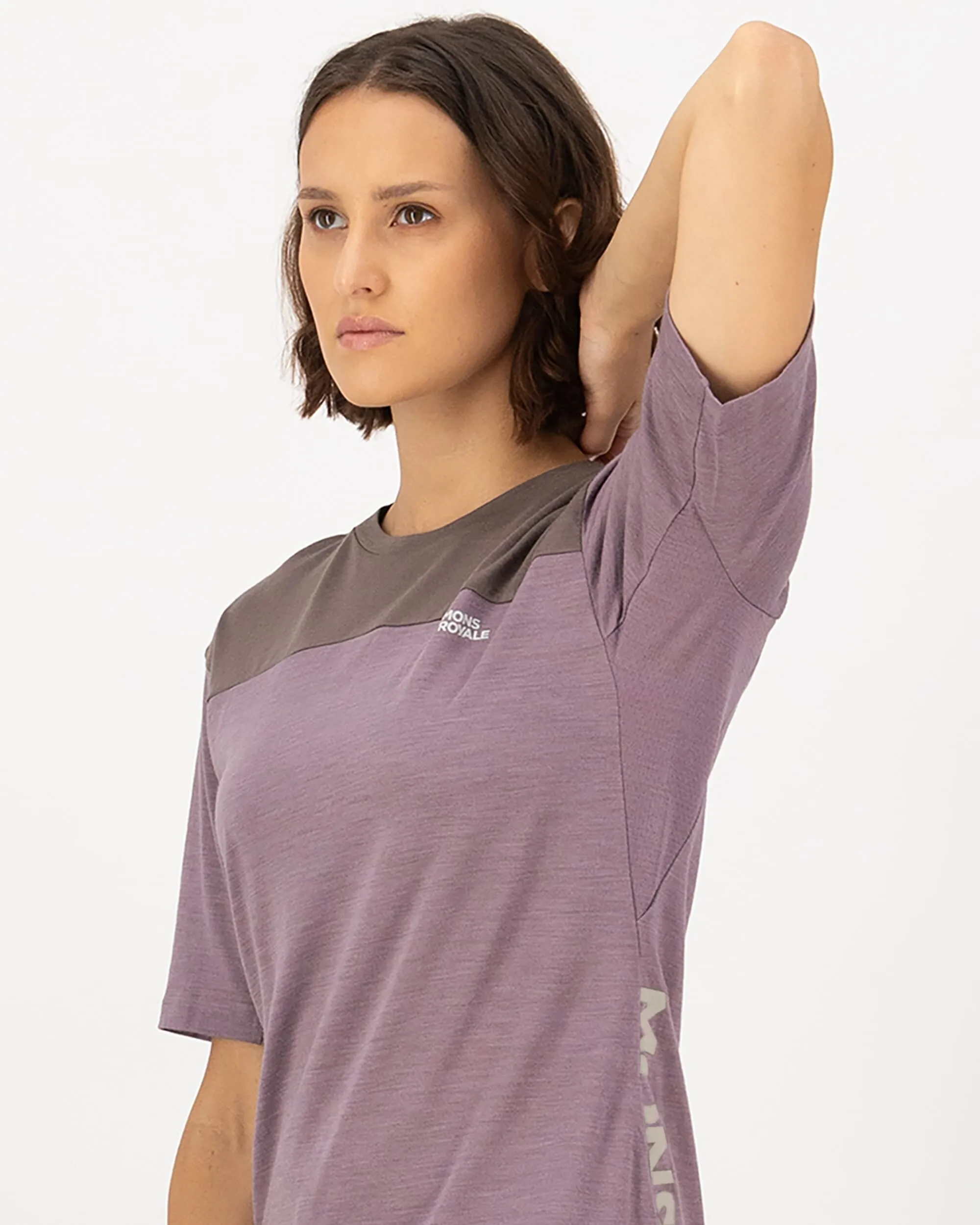 Diversion Merino Bike Jersey Short Sleeve - Mauve / Iron