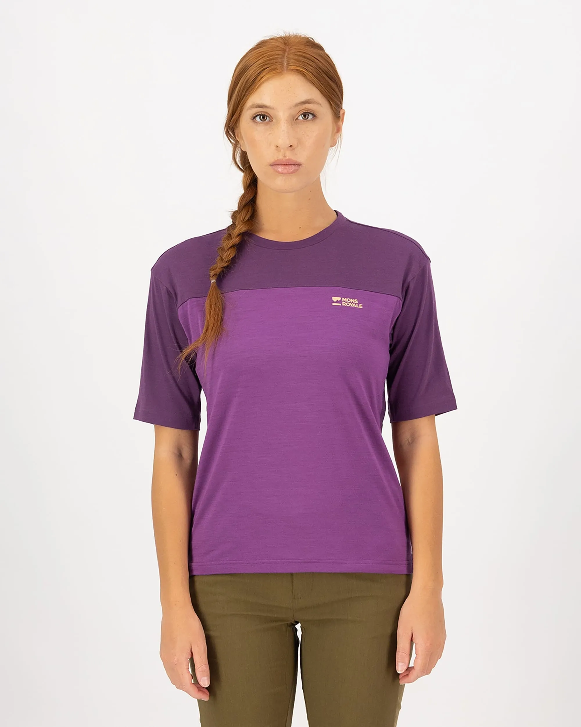 Diversion Merino Bike Jersey Short Sleeve - Ultraviolet / Boysenberry