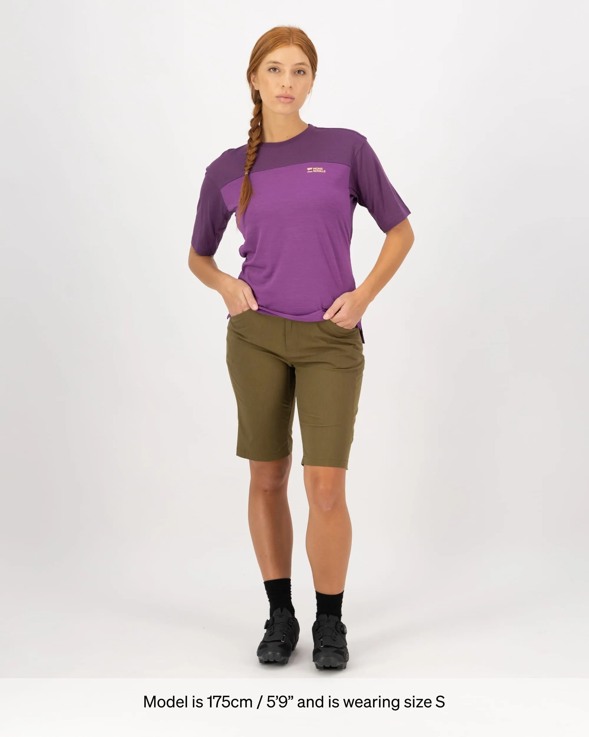 Diversion Merino Bike Jersey Short Sleeve - Ultraviolet / Boysenberry