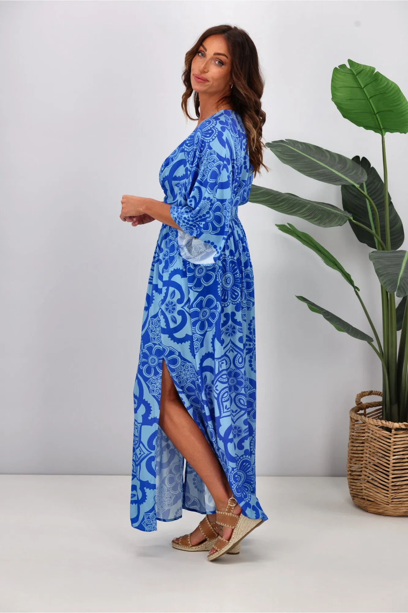 Dreamcatcher Florence Midi Dress Blue