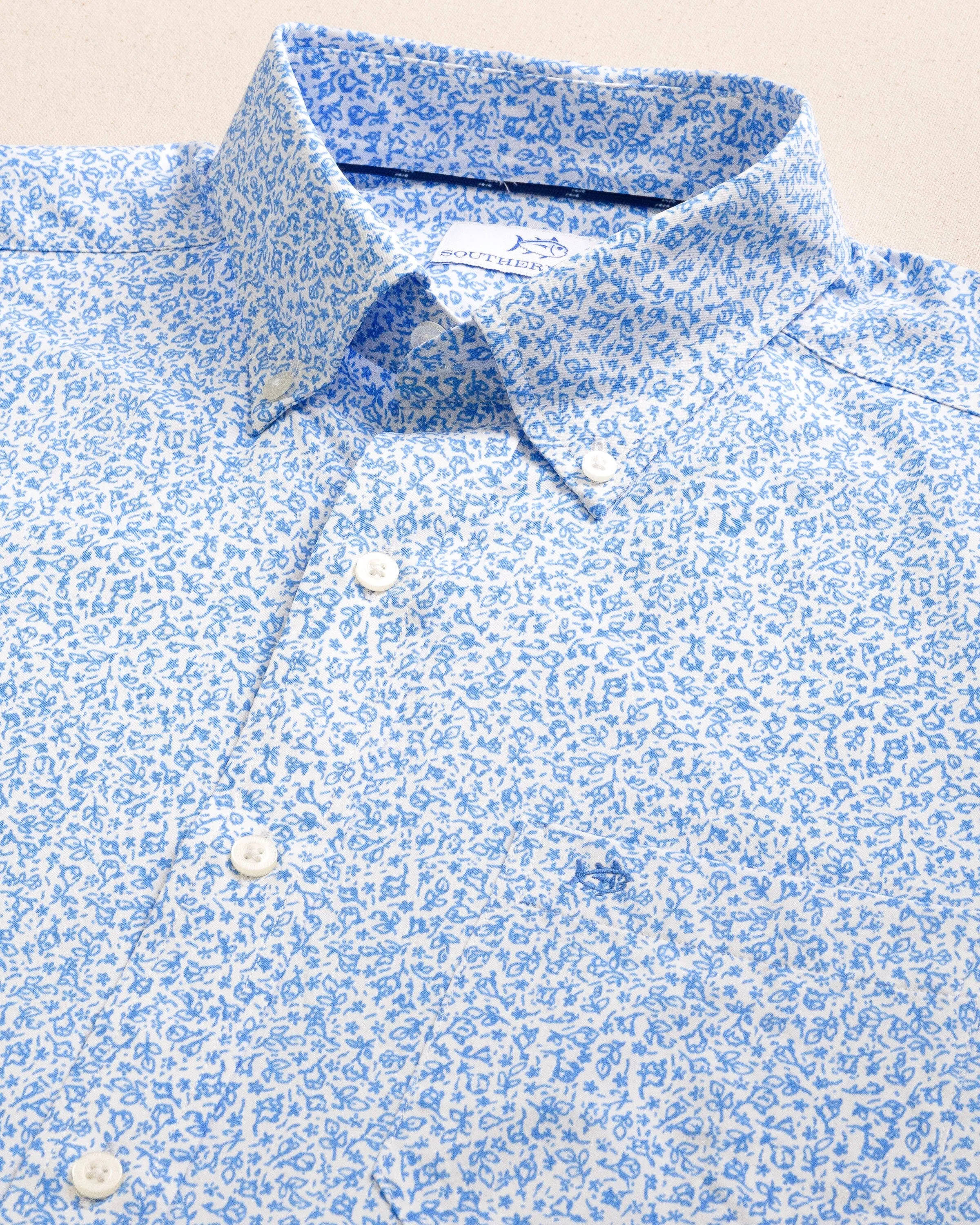 Flower Frenzy Intercoastal Long Sleeve Sport Shirt
