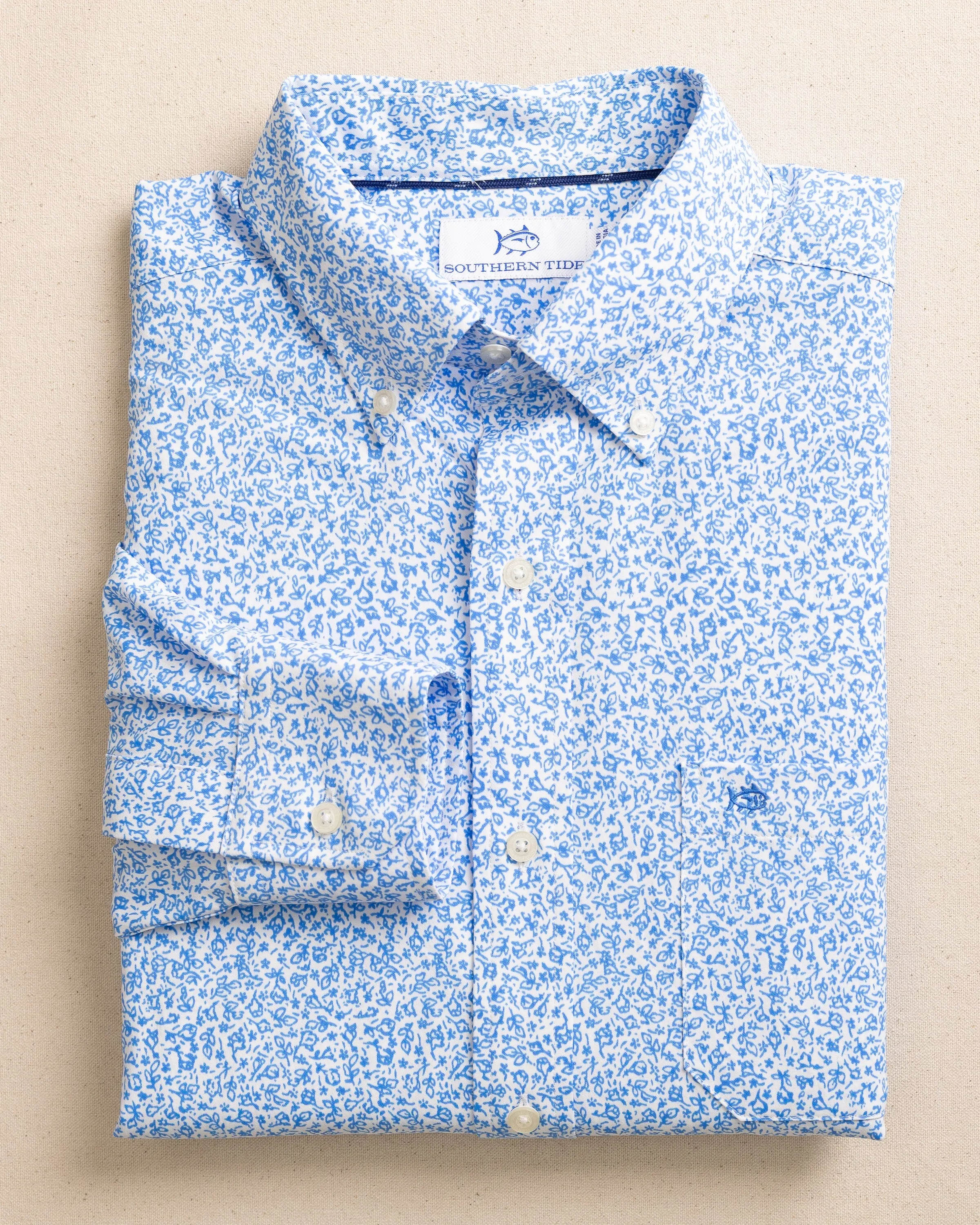 Flower Frenzy Intercoastal Long Sleeve Sport Shirt