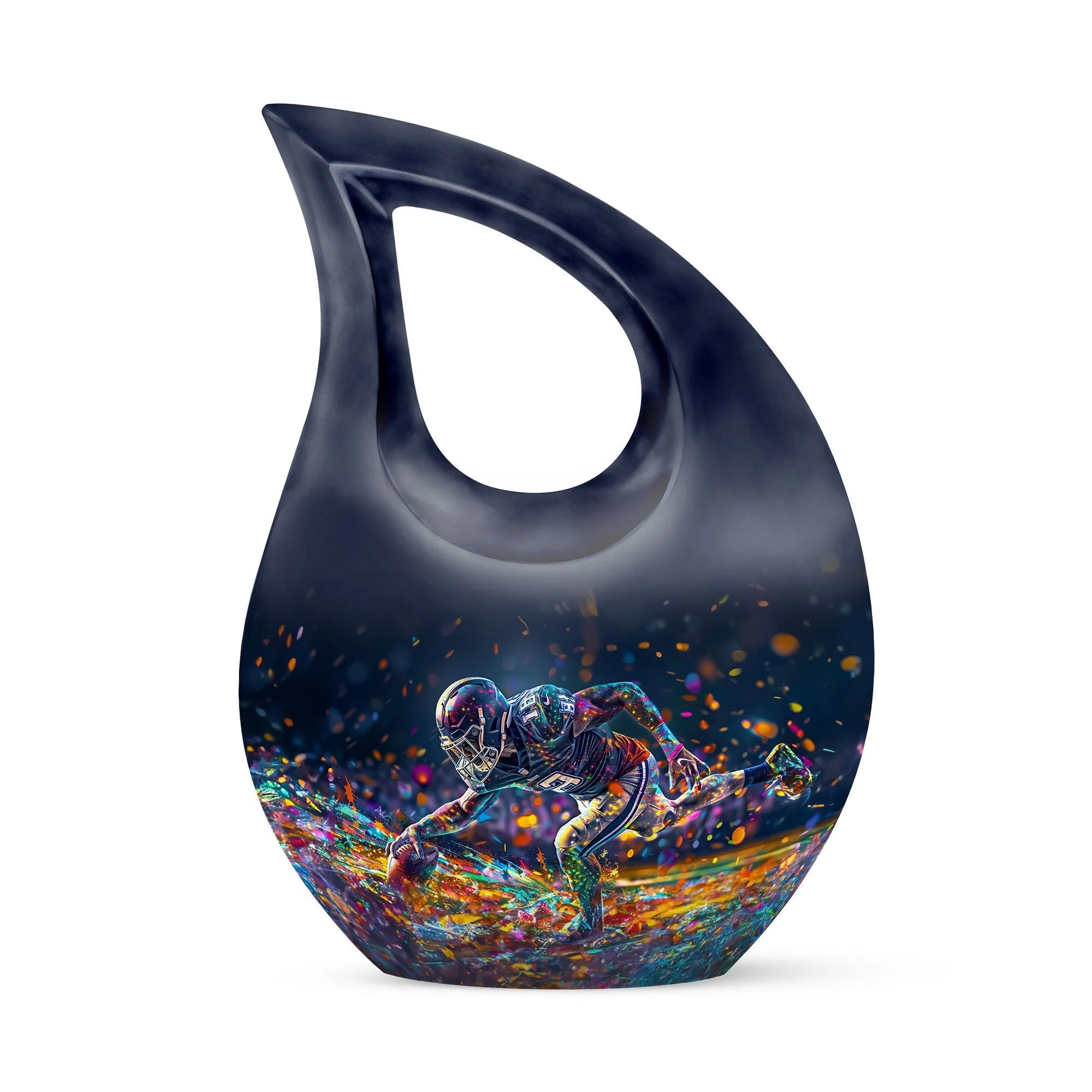 Football Urn: Aluminium Memorial Cremation Urn For Ashes