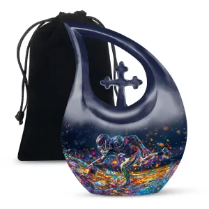 Football Urn: Aluminium Memorial Cremation Urn For Ashes