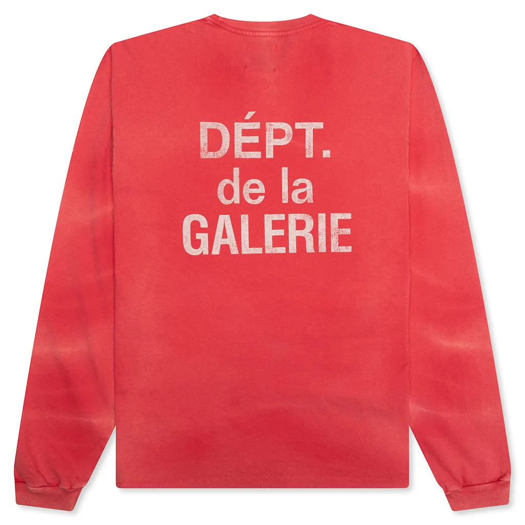 French L/S Tee - Red