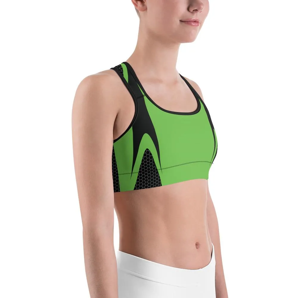 Green Honeycomb Carbon Sports Bra