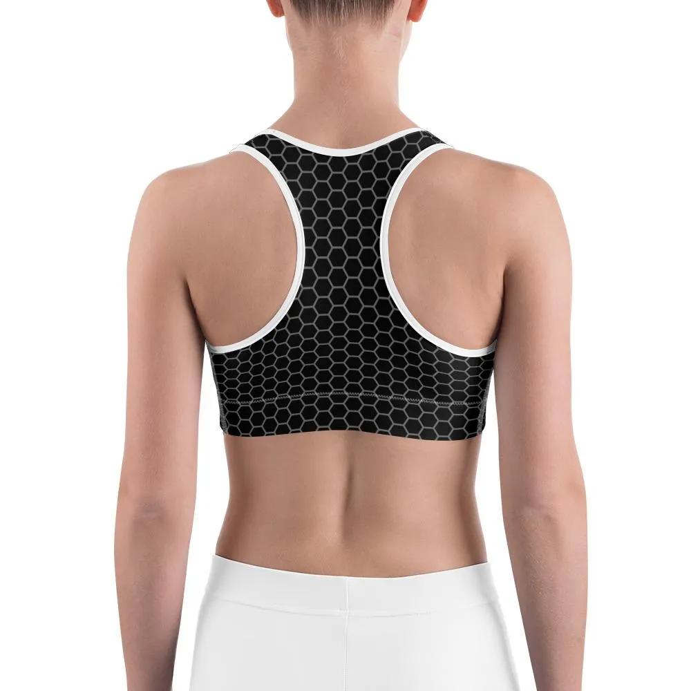 Green Honeycomb Carbon Sports Bra