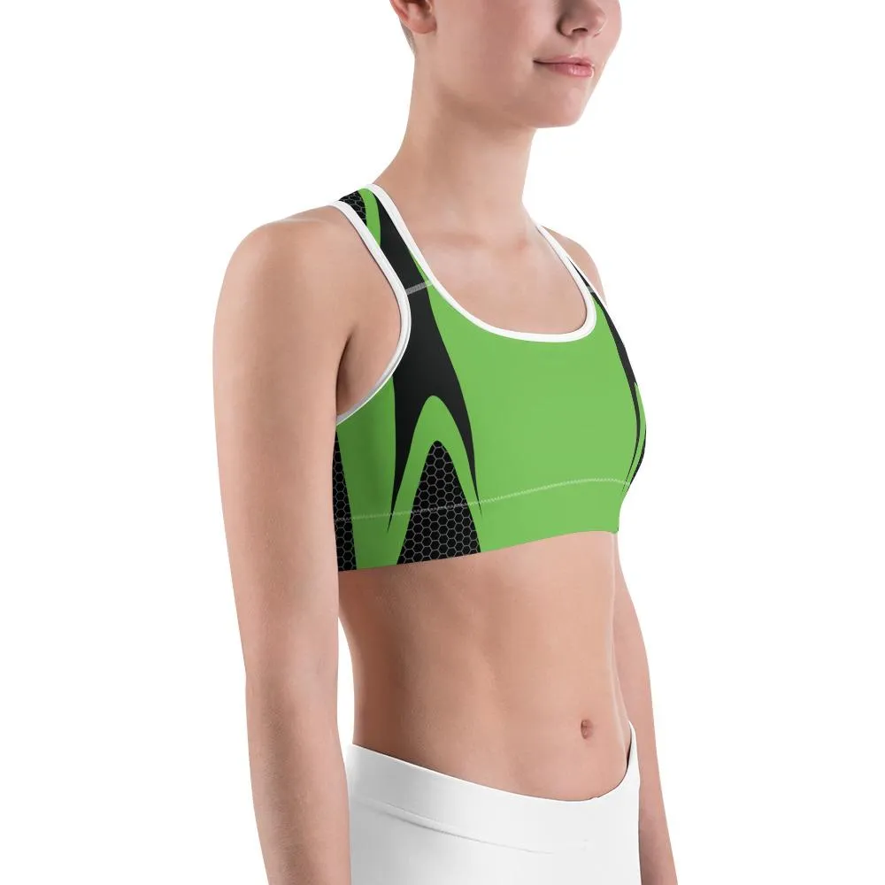Green Honeycomb Carbon Sports Bra