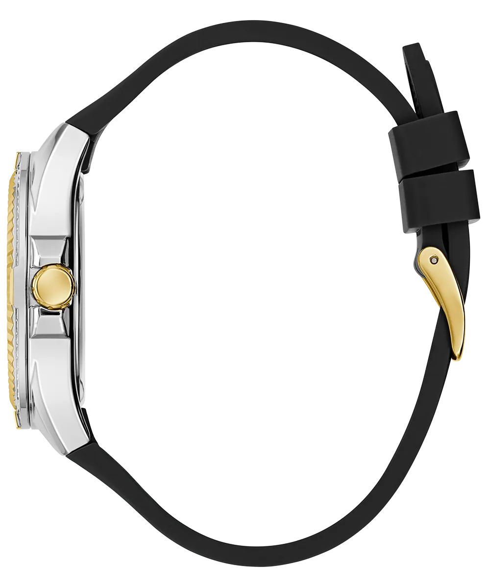 GUESS Ladies Black 2-Tone Multi-function Watch