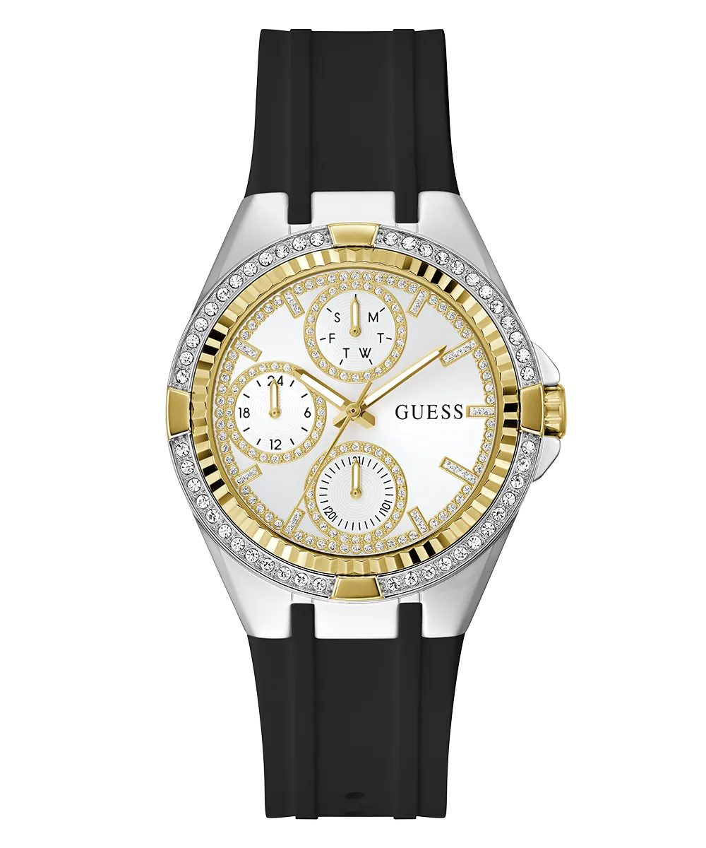 GUESS Ladies Black 2-Tone Multi-function Watch