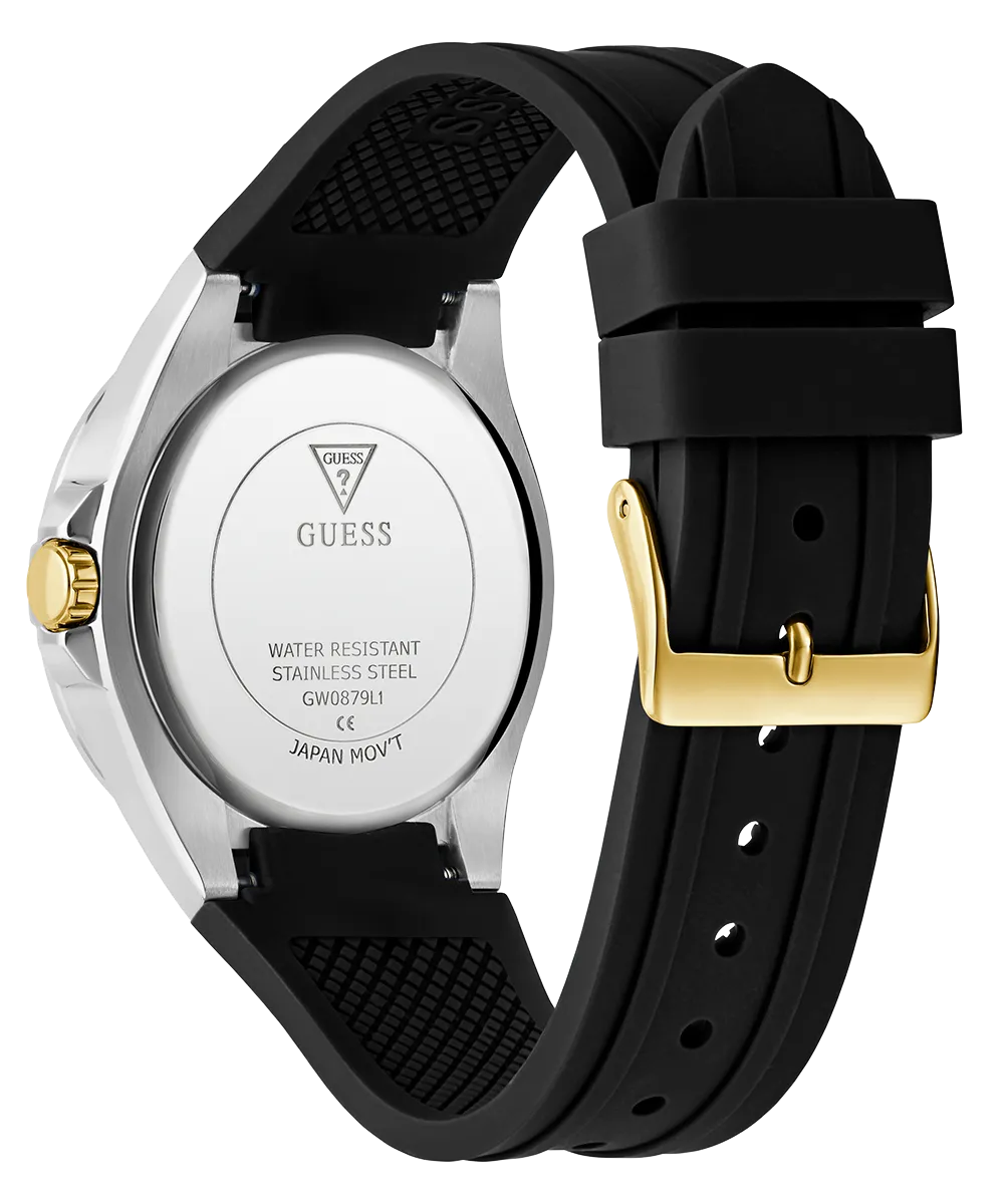 GUESS Ladies Black 2-Tone Multi-function Watch
