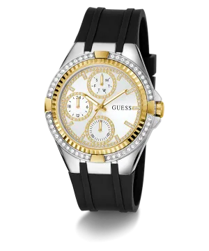 GUESS Ladies Black 2-Tone Multi-function Watch